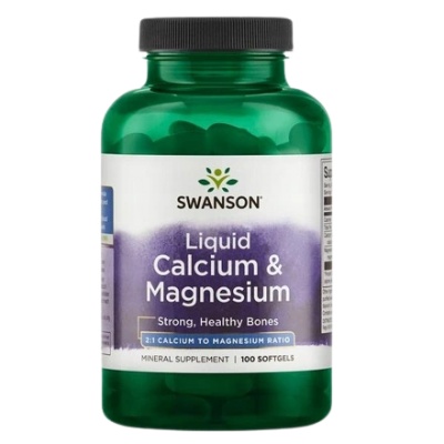  Swanson Liquid Calcium + Magnesium 100 