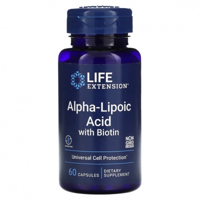  Life Extension Alpha-Lipoic Acid with Biotin 60 